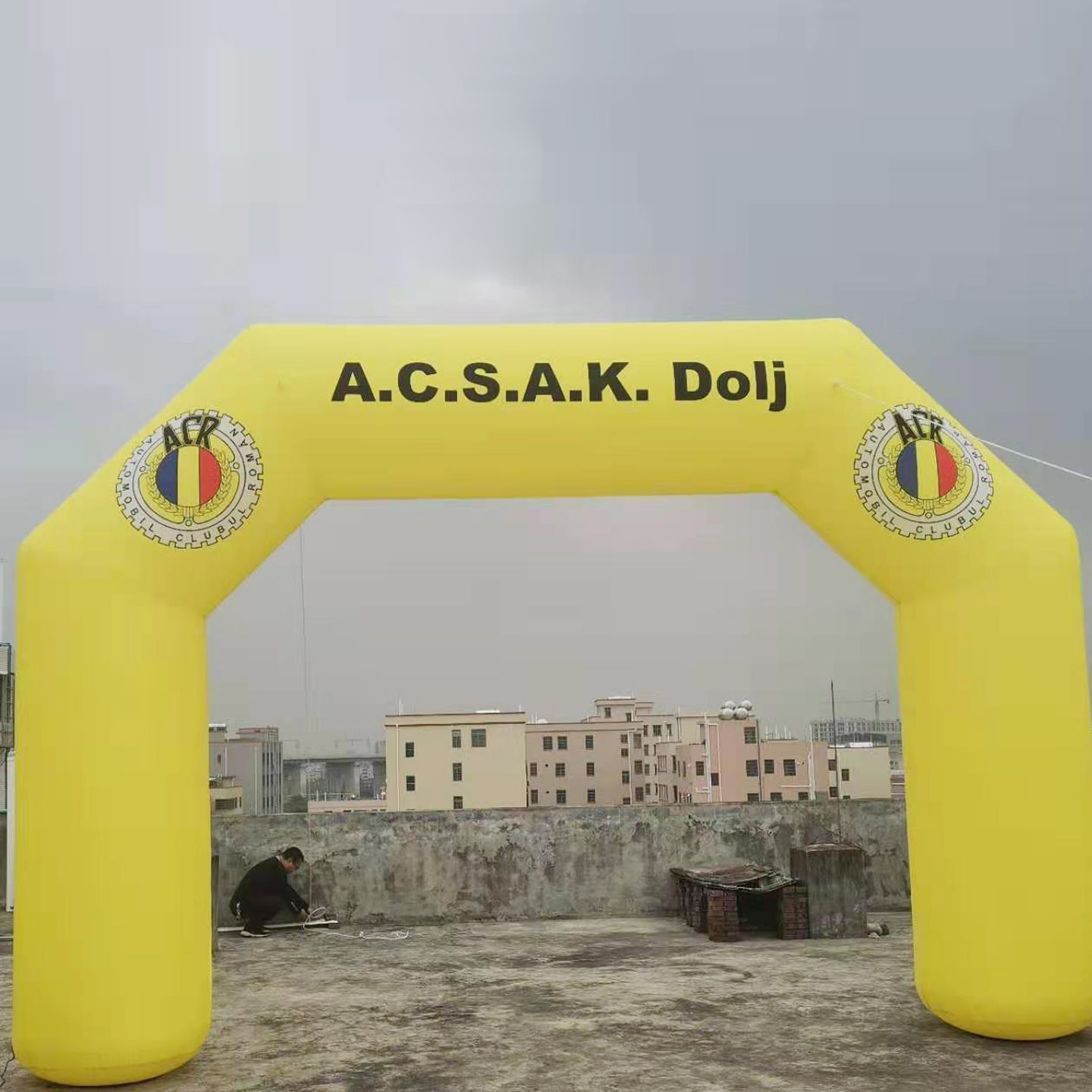 Arco inflable con soplador