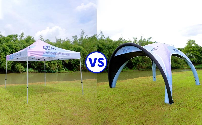 Carpas inflables versus carpas con estructura de aluminio: 4 diferencias clave